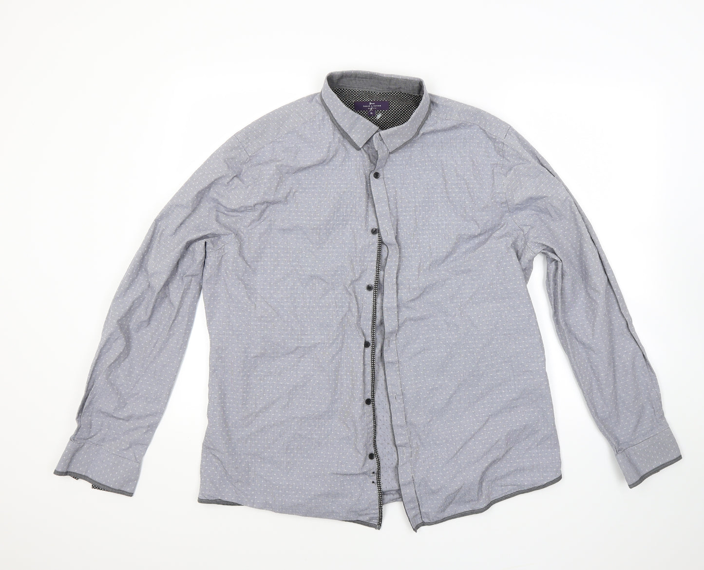 Taylor & Cutter Mens Blue    Button-Up Size XL