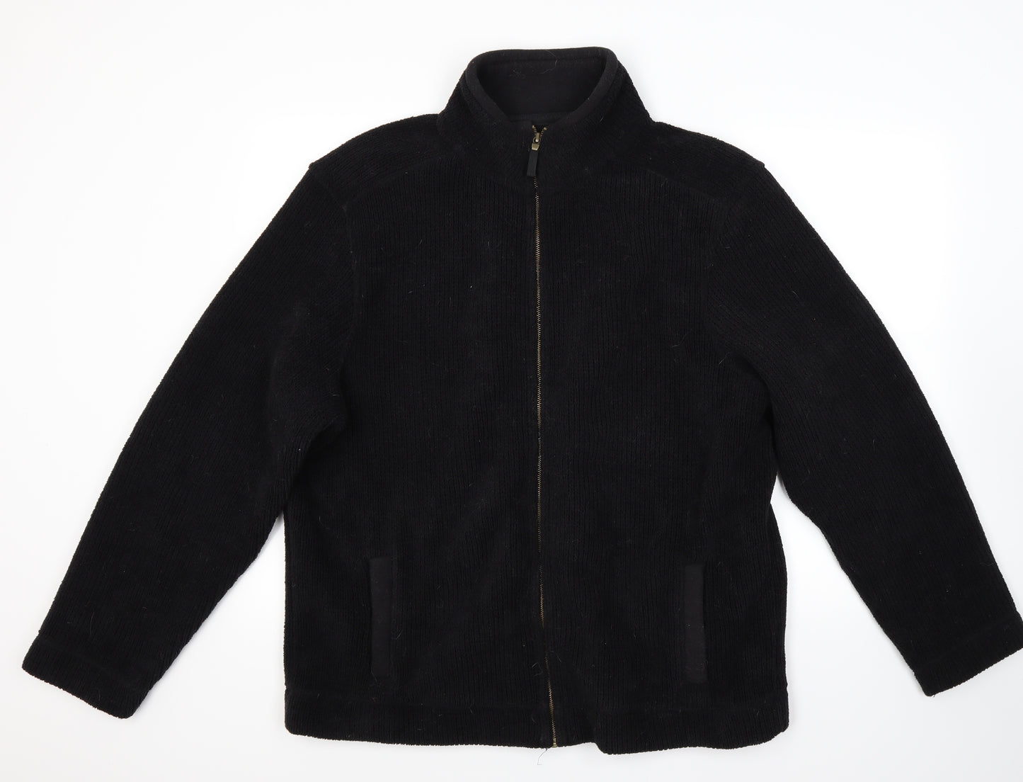 Marks and Spencer Mens Black  Fleece Jacket Coat Size XL