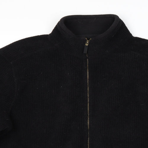 Marks and Spencer Mens Black  Fleece Jacket Coat Size XL