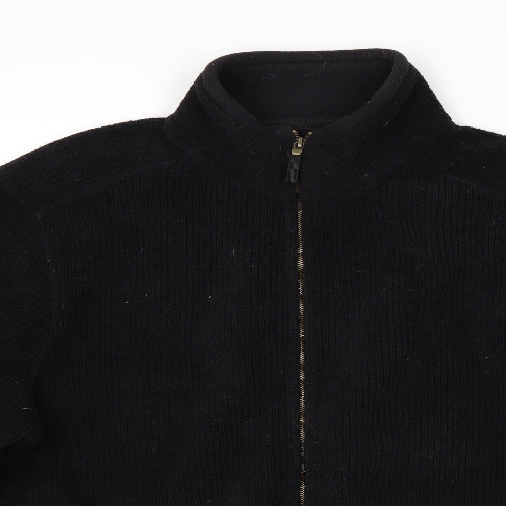 Marks and Spencer Mens Black  Fleece Jacket Coat Size XL