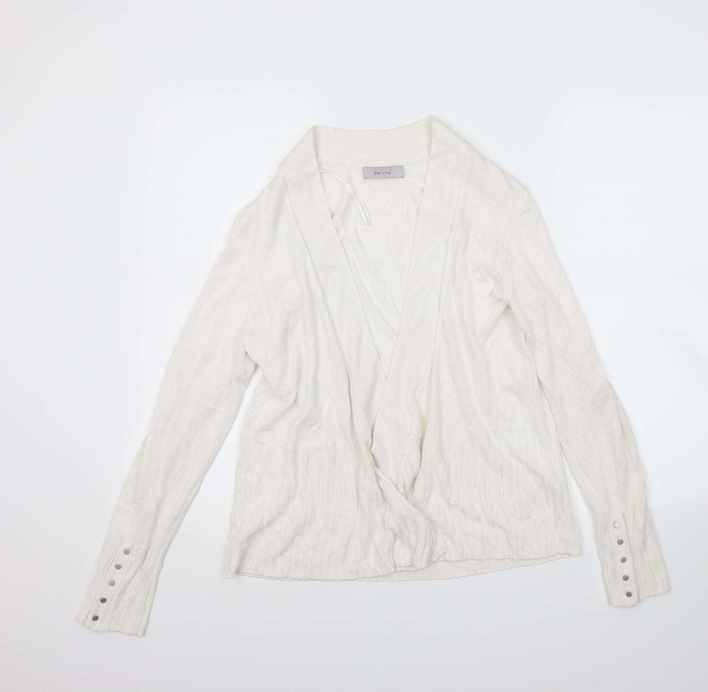 Per Una Womens White   Cardigan Jumper Size 14