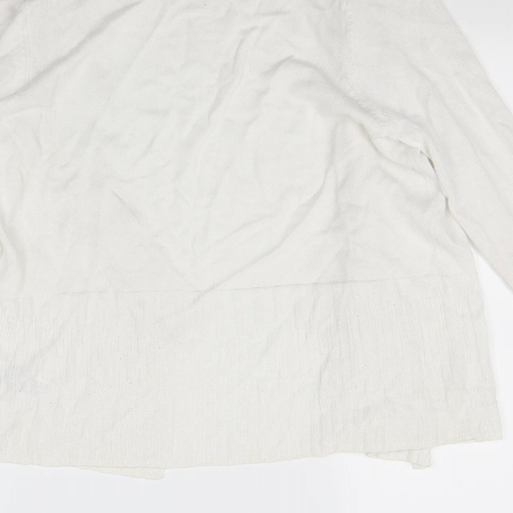 Per Una Womens White   Cardigan Jumper Size 14