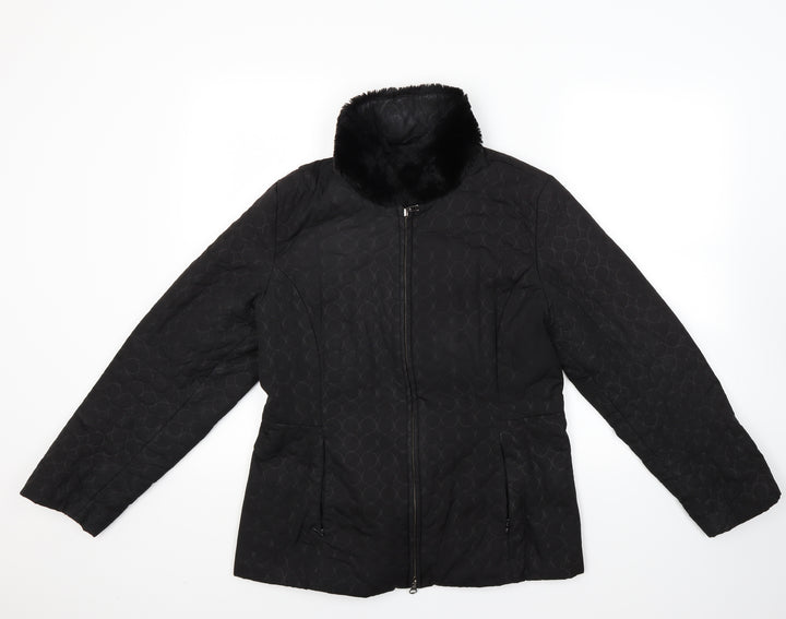 Jones New York Womens Black   Jacket Coat Size M