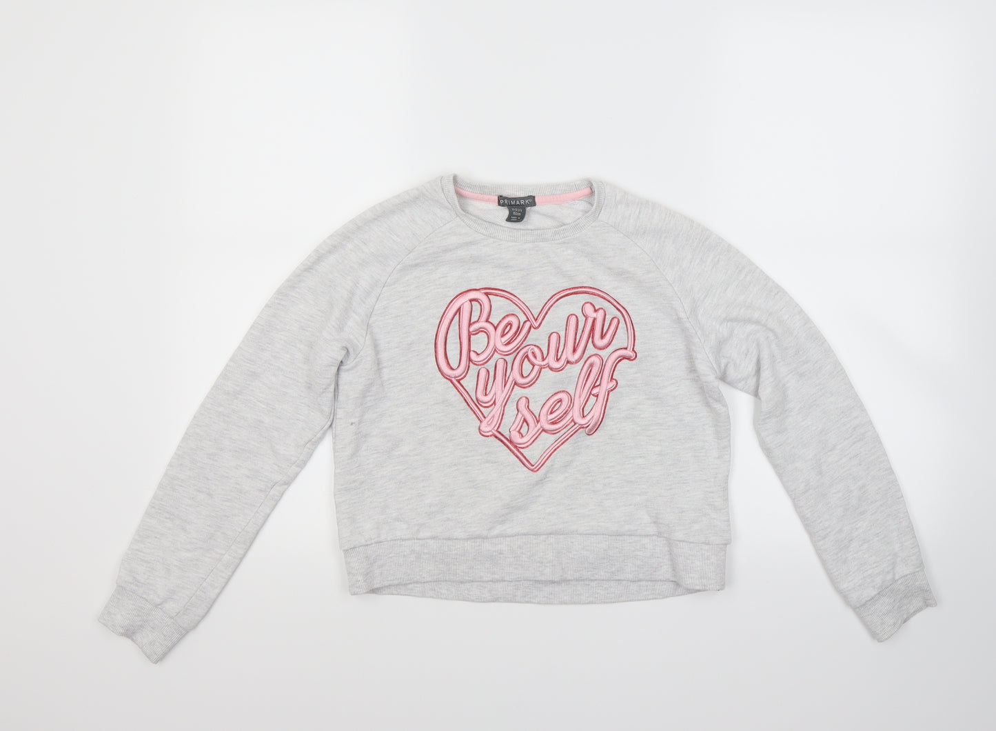 Primark Girls Grey   Pullover Sweatshirt Size 11-12 Years