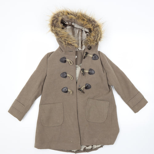 Monsoon Girls Brown   Duffle Coat Coat Size 7-8 Years
