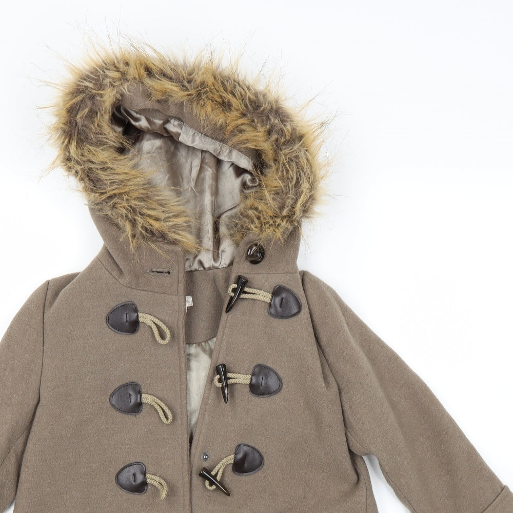 Monsoon Girls Brown   Duffle Coat Coat Size 7-8 Years