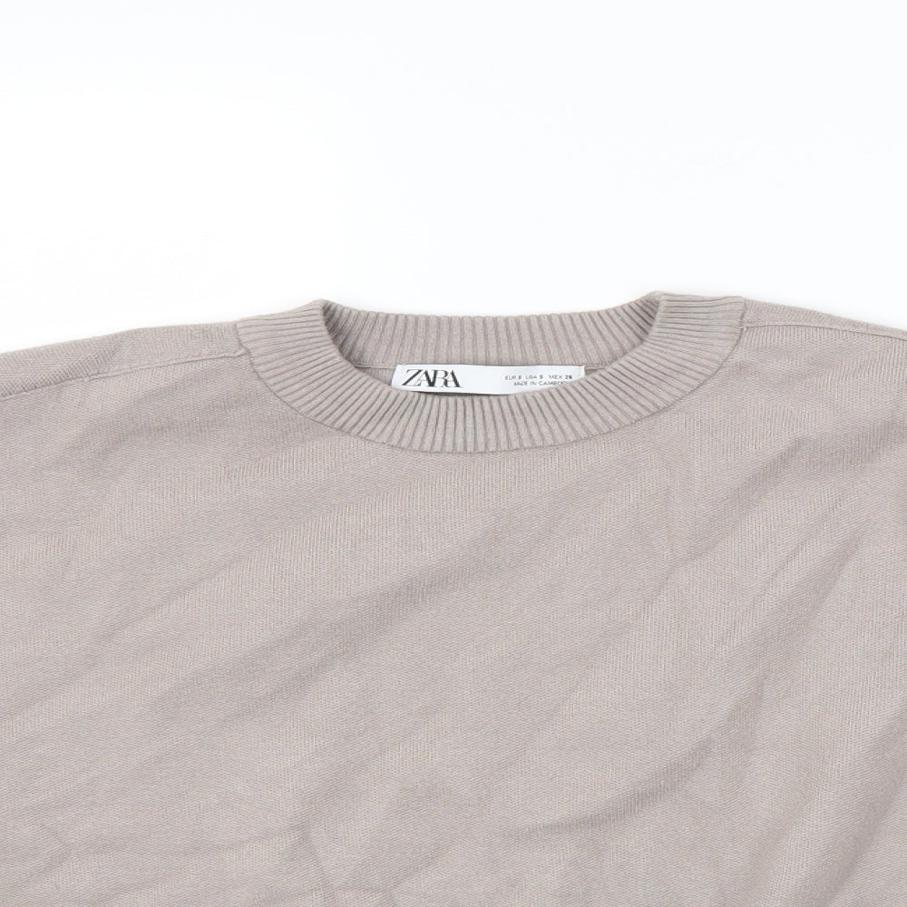 Zara Womens Brown   Pullover Sweatshirt Size S