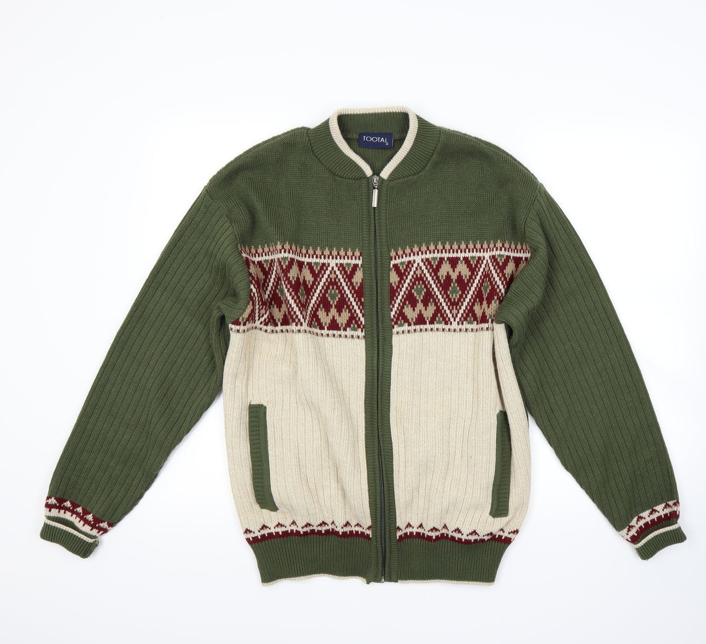 Tootal Mens Green   Cardigan Jumper Size M