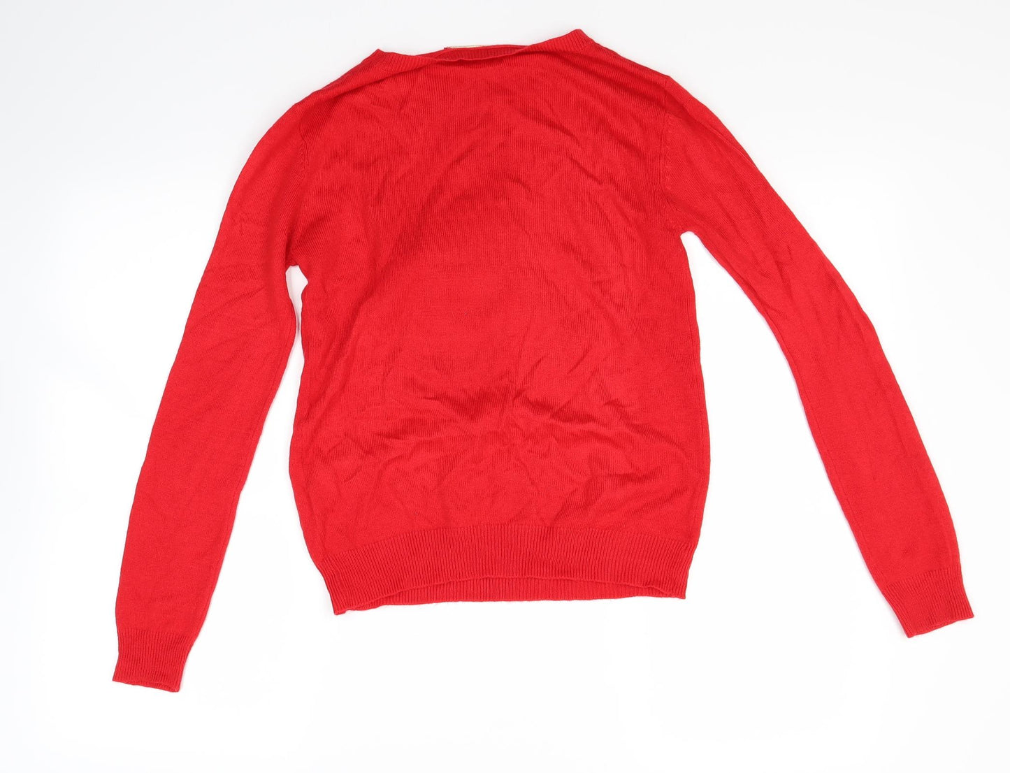 Primark Womens Red   Pullover Jumper Size 2XS  - Christmas  Jumper