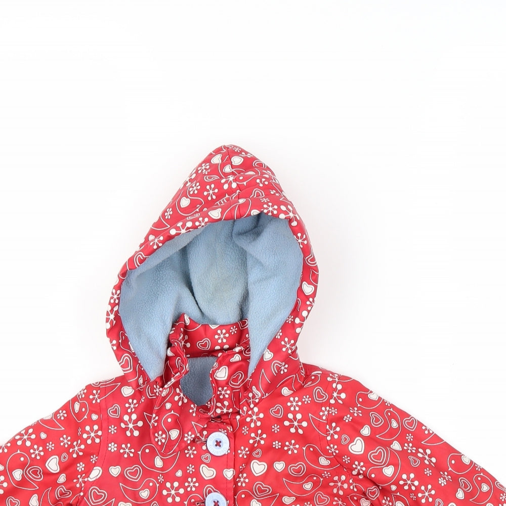 oscar lilly Girls Red   Basic Coat Coat Size 6-9 Months