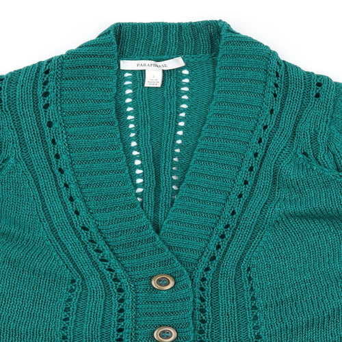 Paraphrase Womens Green  Knit Cardigan Jumper Size 10