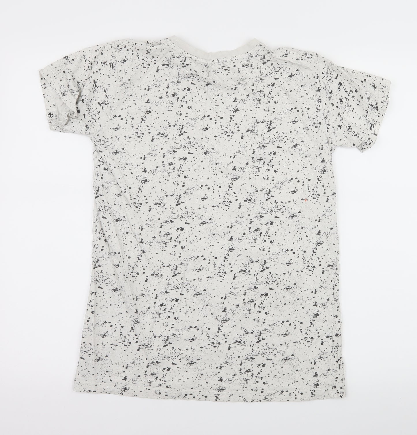 Urban Outlaws Boys White Geometric Jersey Basic T-Shirt Size 13-14 Years  - Paint Splat