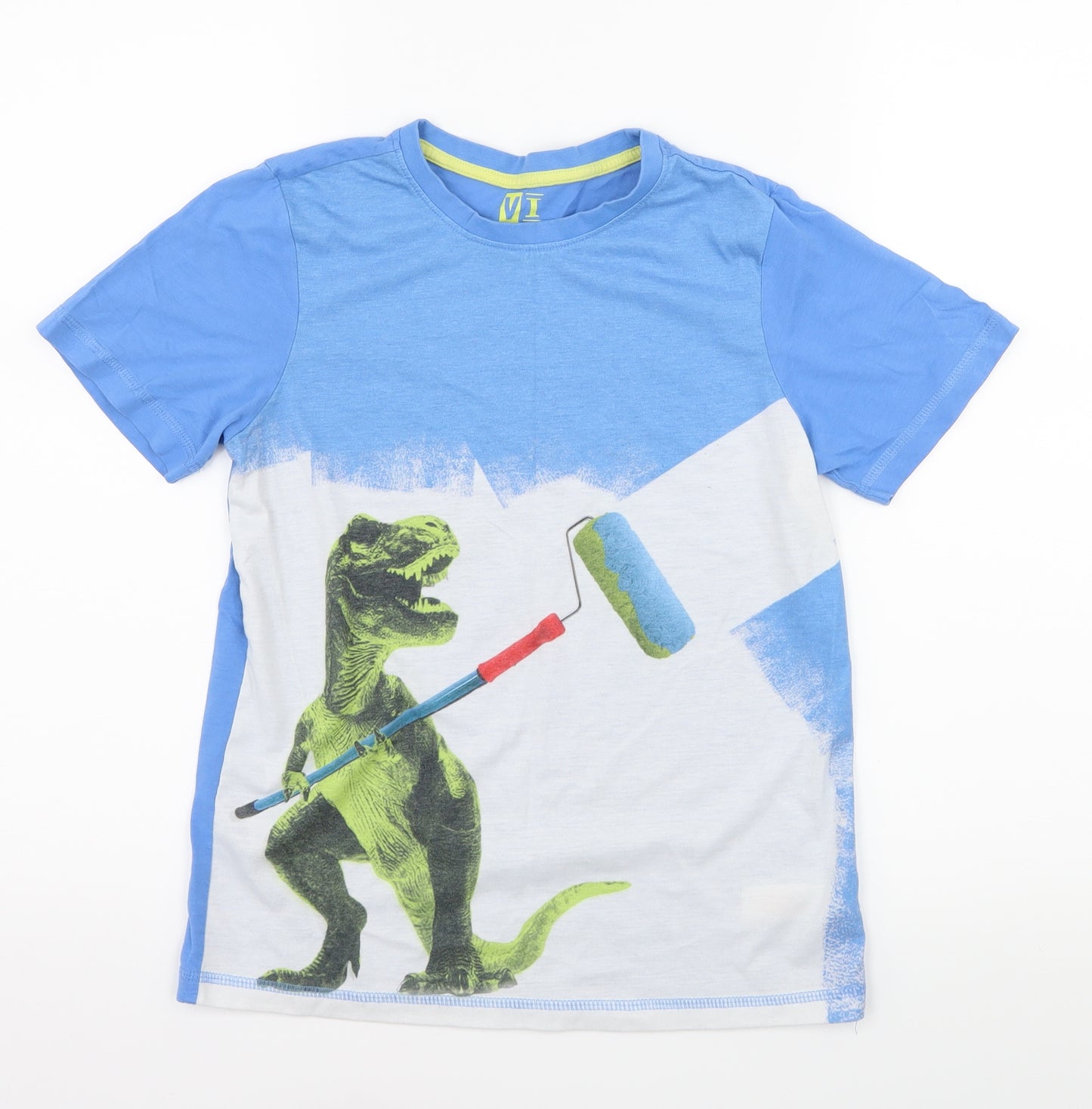 F&F Boys Blue  Jersey Basic T-Shirt Size 9-10 Years  - T-rex