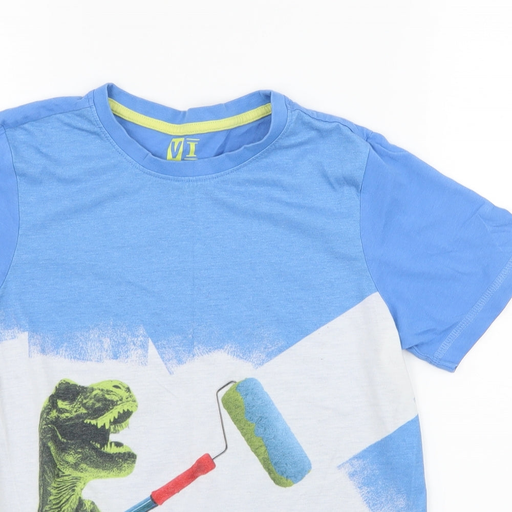 F&F Boys Blue  Jersey Basic T-Shirt Size 9-10 Years  - T-rex