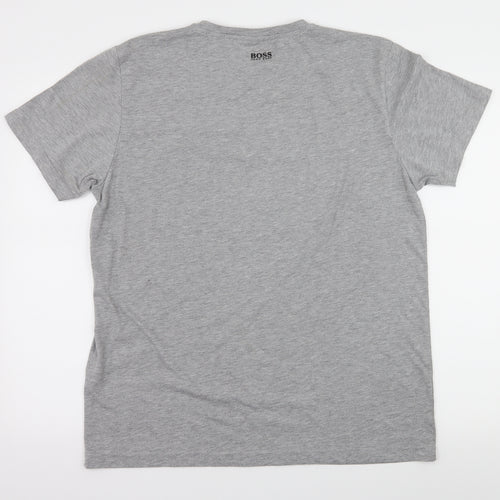 HUGO BOSS Mens Grey  Jersey  T-Shirt Size XL