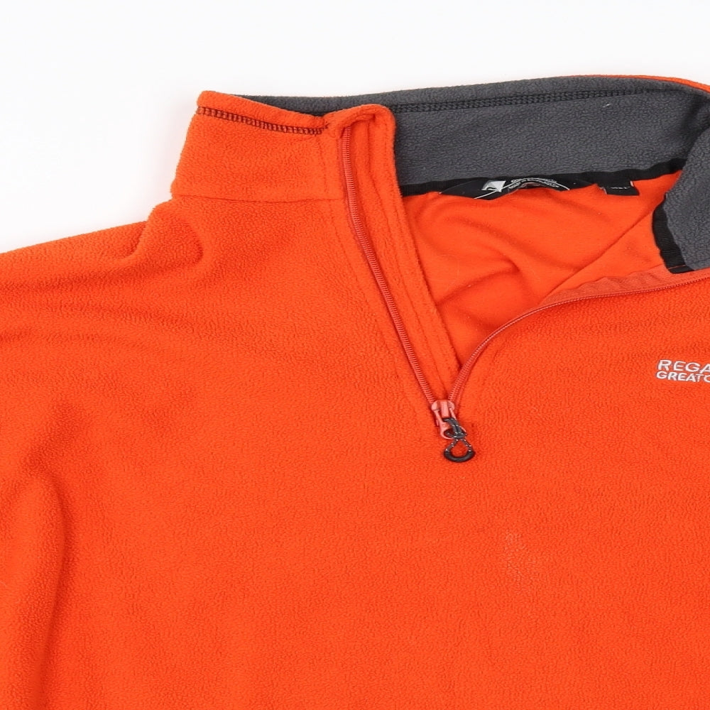 Regatta Mens Orange   Henley Sweatshirt Size L