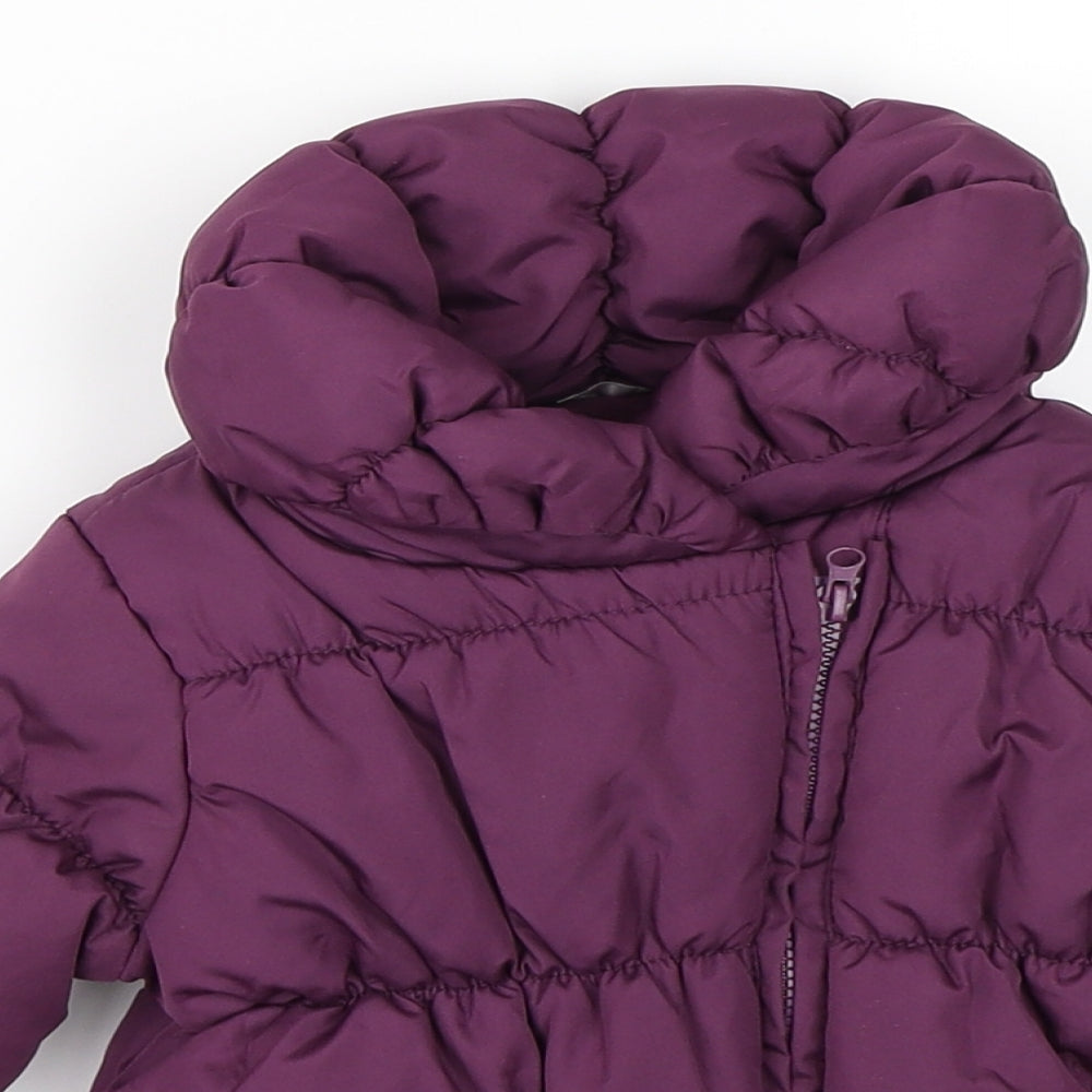 F&F Girls Purple   Basic Coat Coat Size 12-18 Months