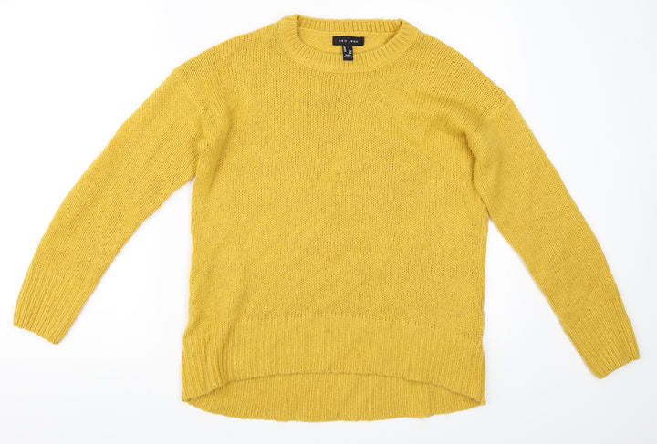 New Look Womens Yellow Pullover Jumper Size S