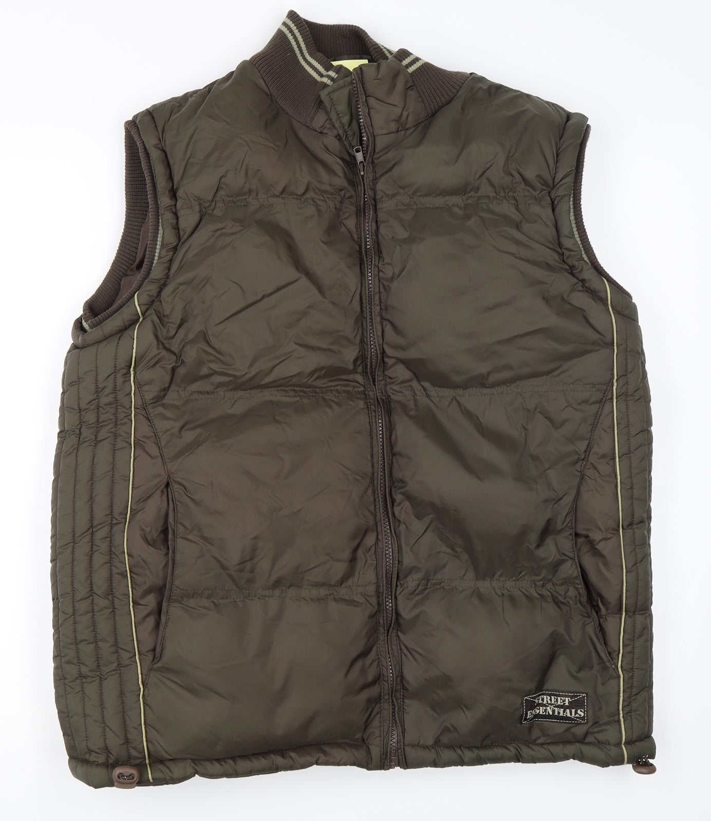Vintage Mens Green   Gilet Coat Size M