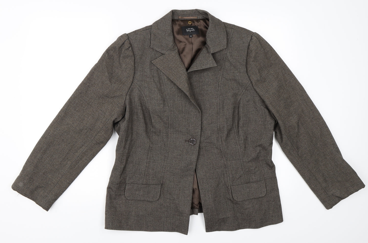 Per Una Womens Brown   Jacket Blazer Size 10