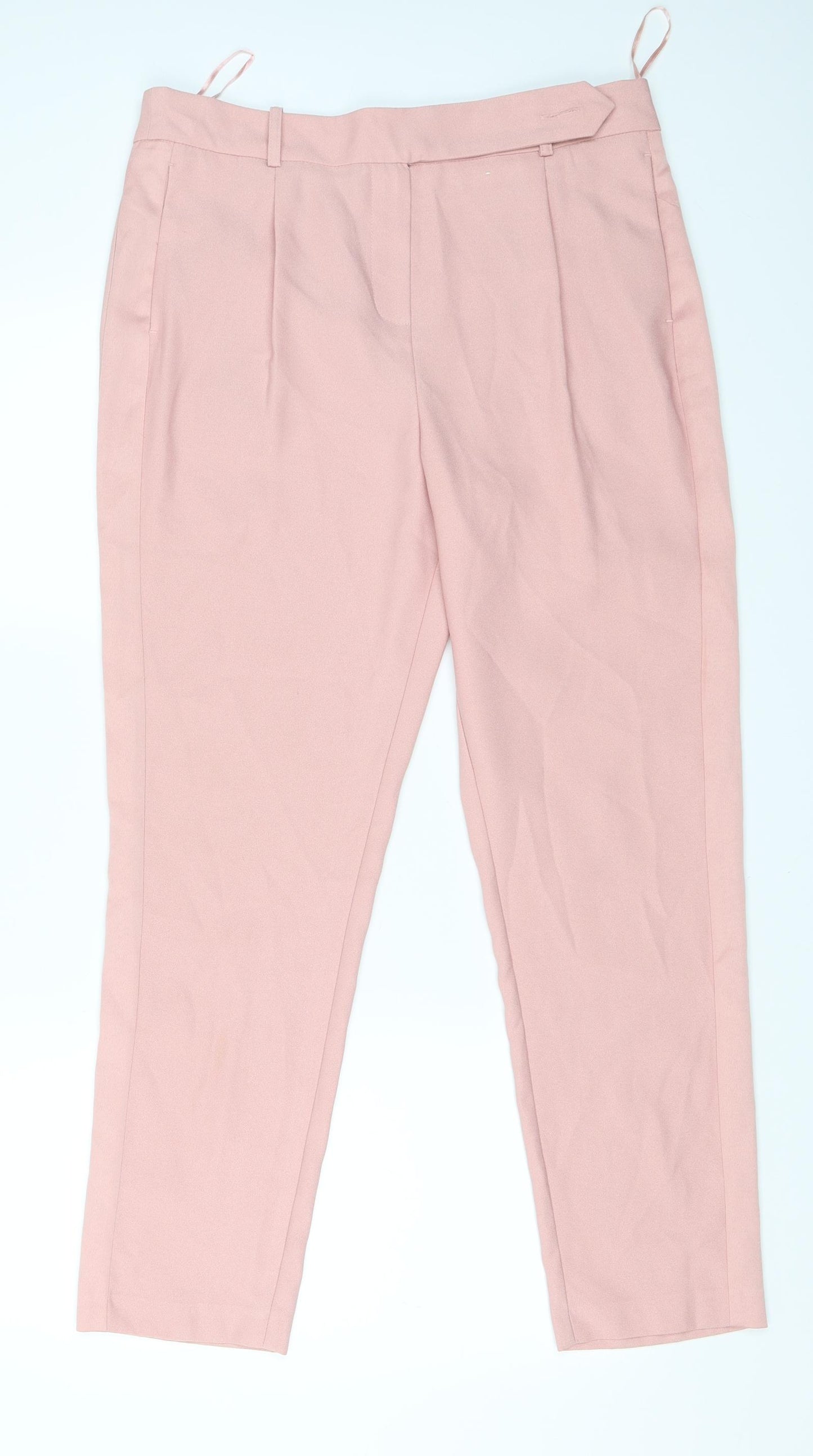 TU Womens Pink   Trousers  Size 12 L27 in