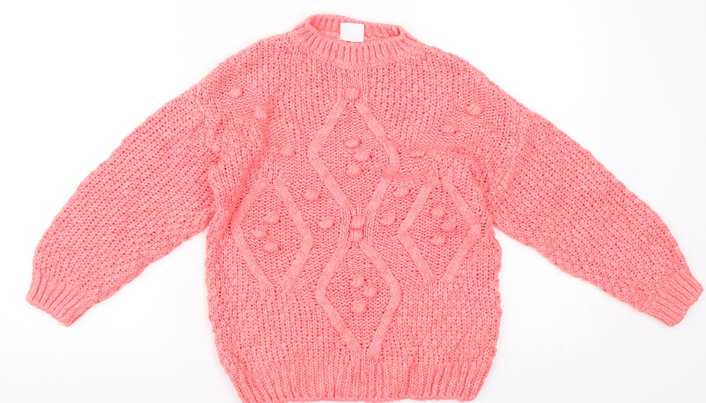 F&F Girls Pink   Pullover Jumper Size 8-9 Years