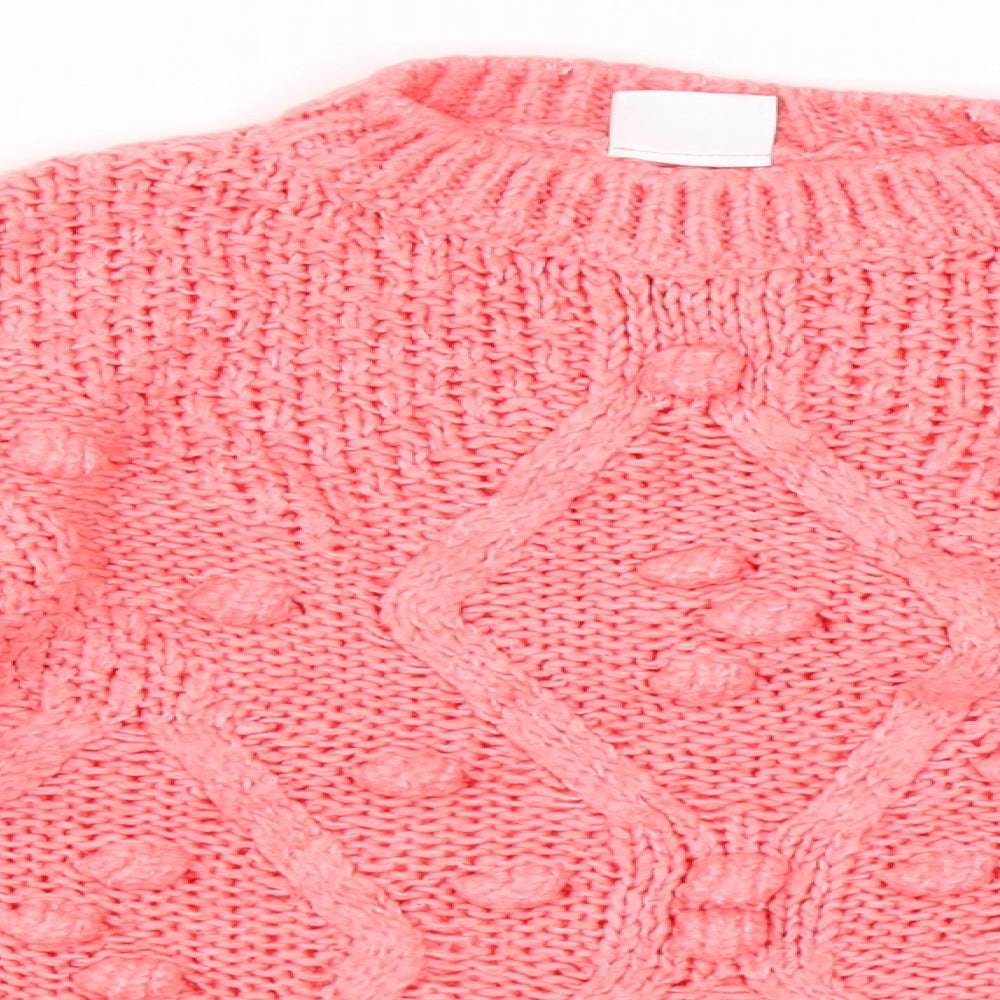 F&F Girls Pink   Pullover Jumper Size 8-9 Years