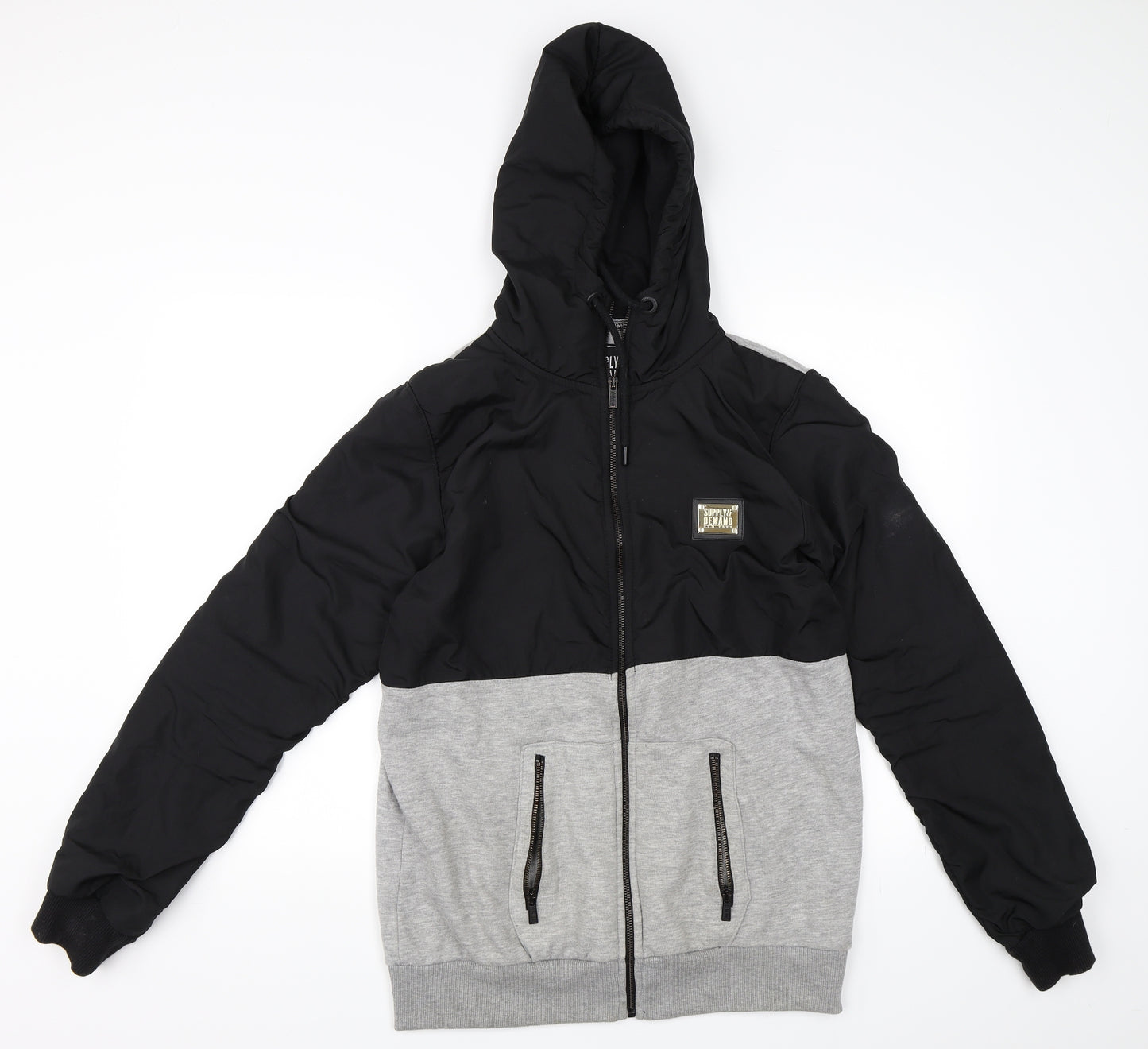 Supply & Demand Co. Mens Black   Pullover Hoodie Size L