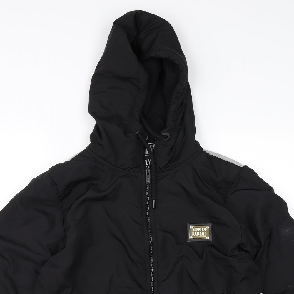 Supply & Demand Co. Mens Black   Pullover Hoodie Size L