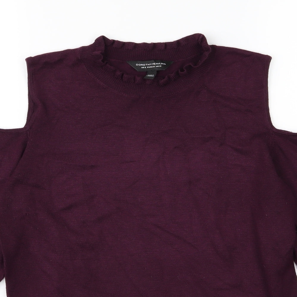 Dorothy Perkins Womens Purple  Knit Pullover Jumper Size 12