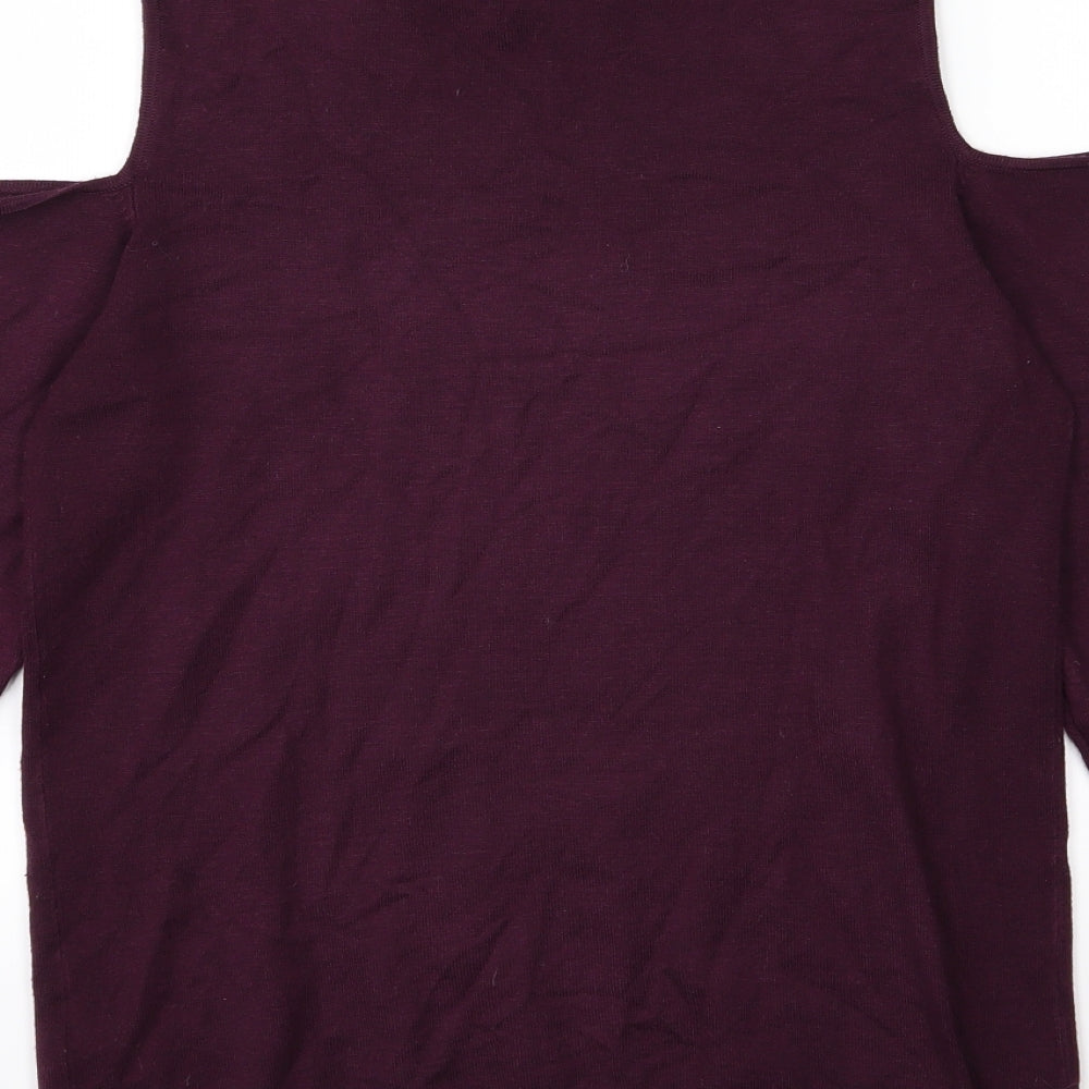 Dorothy Perkins Womens Purple  Knit Pullover Jumper Size 12