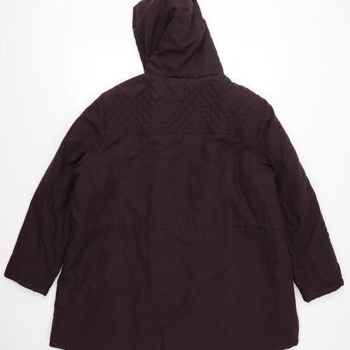 Bonmarché Womens Purple   Overcoat Coat Size 22  - Burgundy
