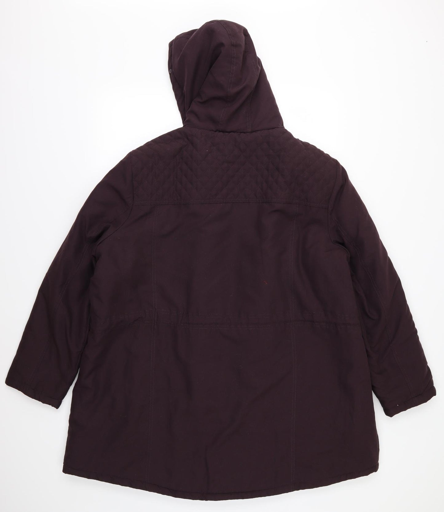 Bonmarché Womens Purple   Overcoat Coat Size 22  - Burgundy