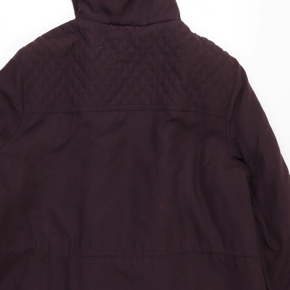Bonmarché Womens Purple   Overcoat Coat Size 22  - Burgundy