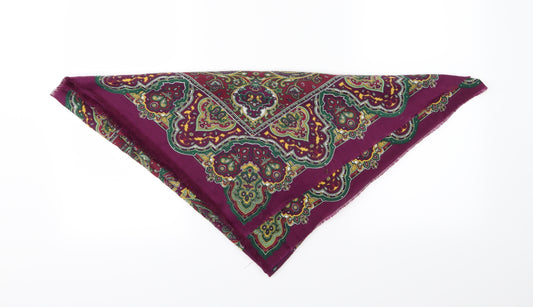 Front view of Preworn women’s multicoloured paisley shawl/wrap