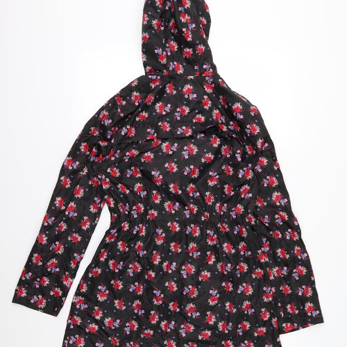TU Womens Black Floral  Jacket  Size S  - Packable