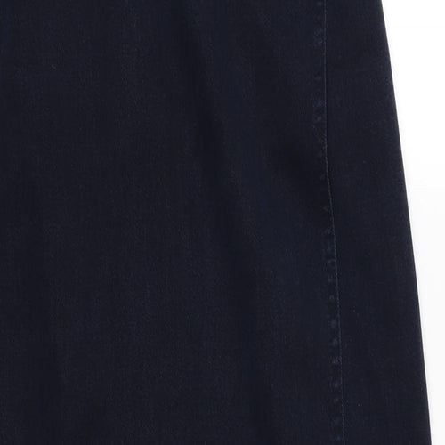 Marks and Spencer Womens Blue  Denim Wrap Skirt Size 14