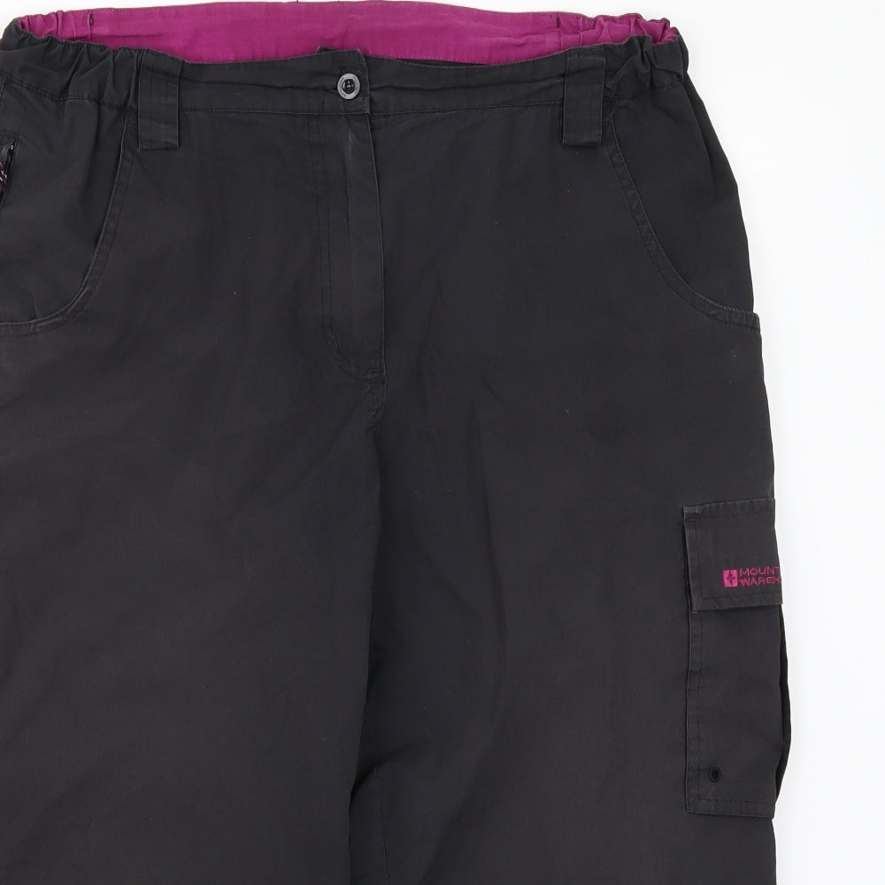 Mountain Warehouse Womens Grey   Cropped Trousers Size 16 L22 in