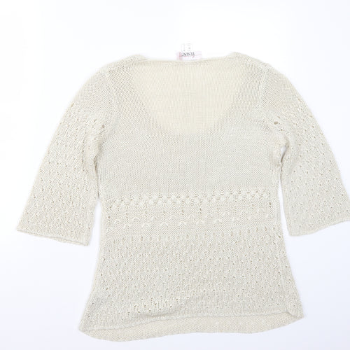 Tesini Womens Beige   Pullover Jumper Size 14