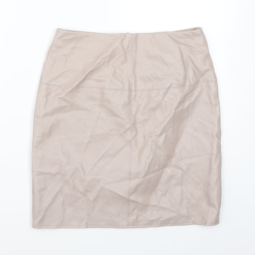 Missguided Womens Beige   A-Line Skirt Size 10