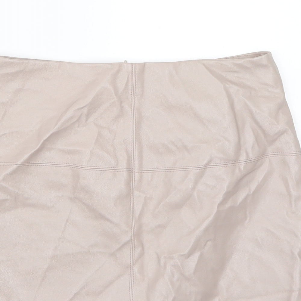 Missguided Womens Beige   A-Line Skirt Size 10