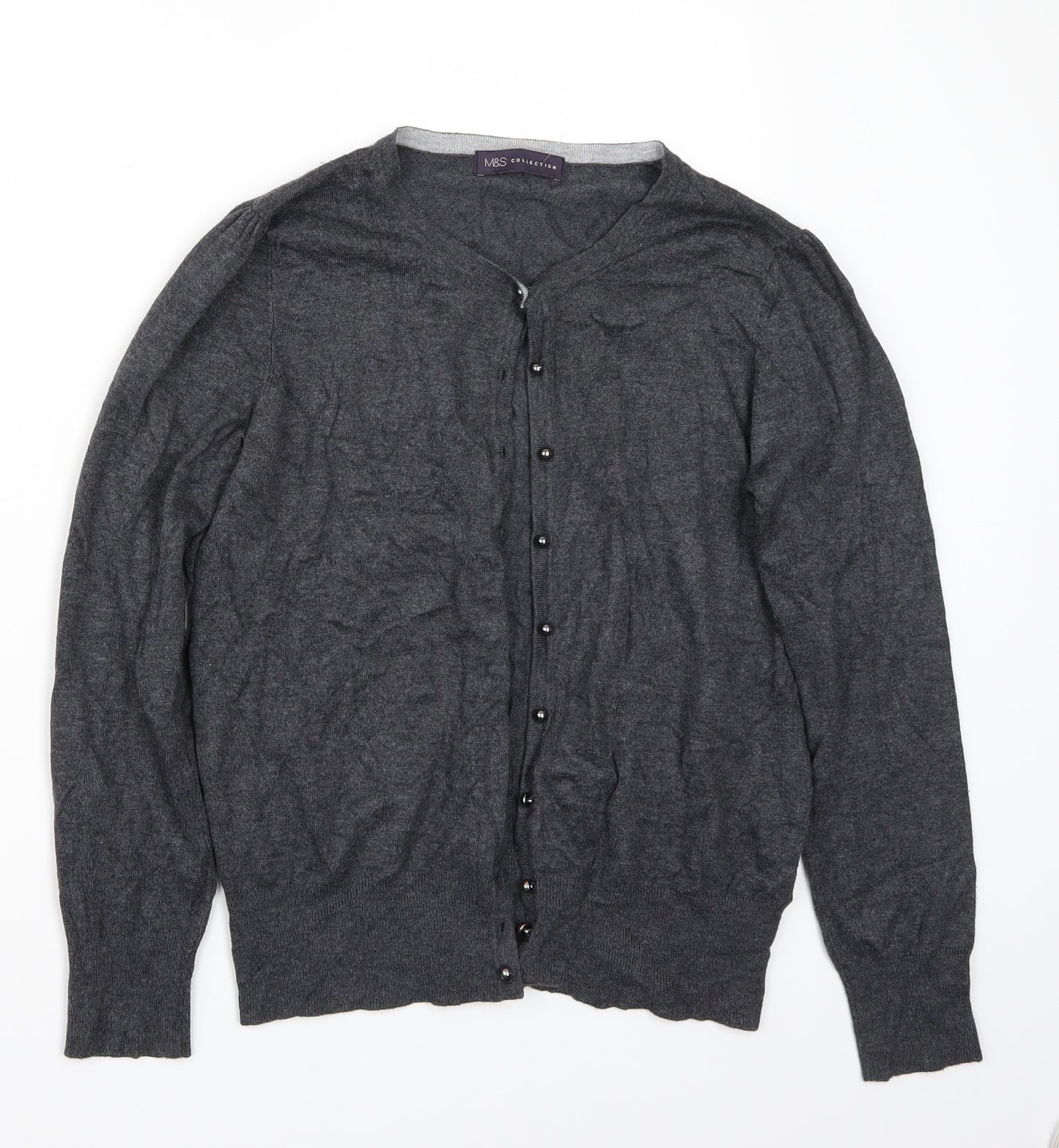 Marks and Spencer Womens Grey   Cardigan Jumper Size 12