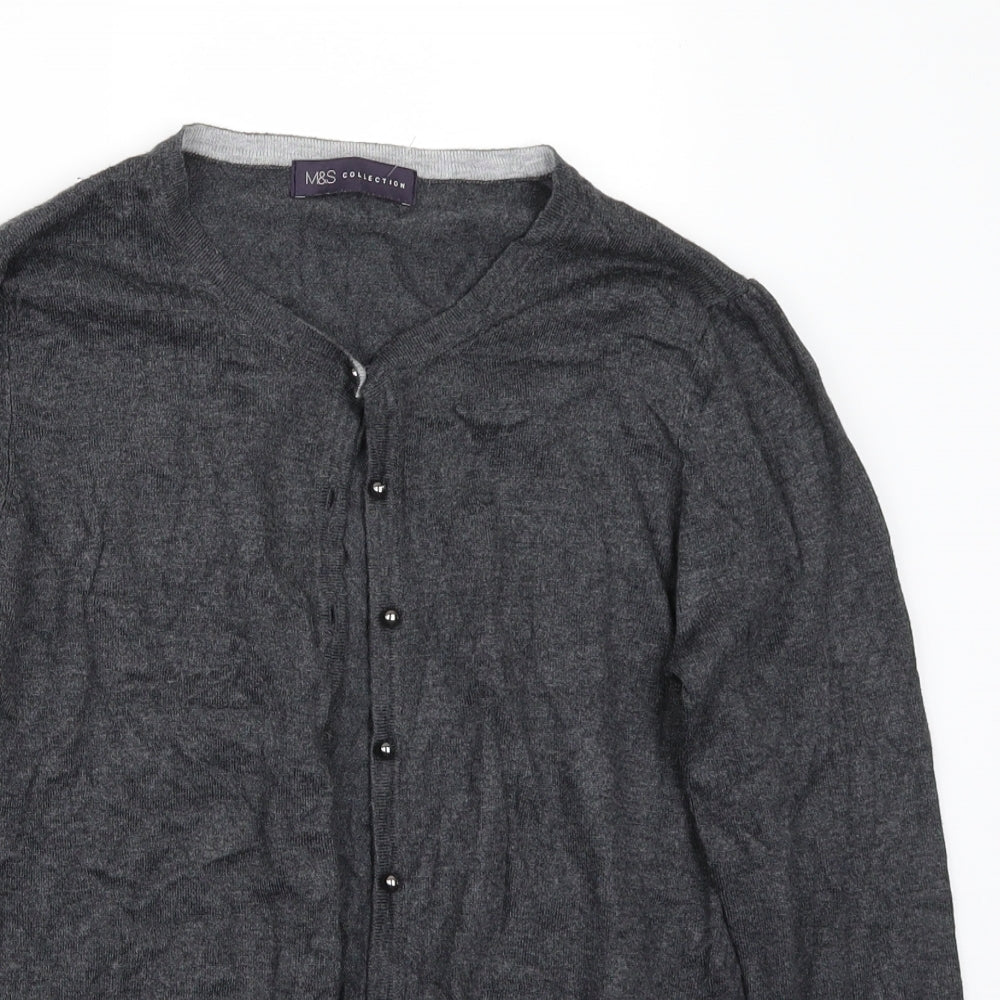 Marks and Spencer Womens Grey   Cardigan Jumper Size 12