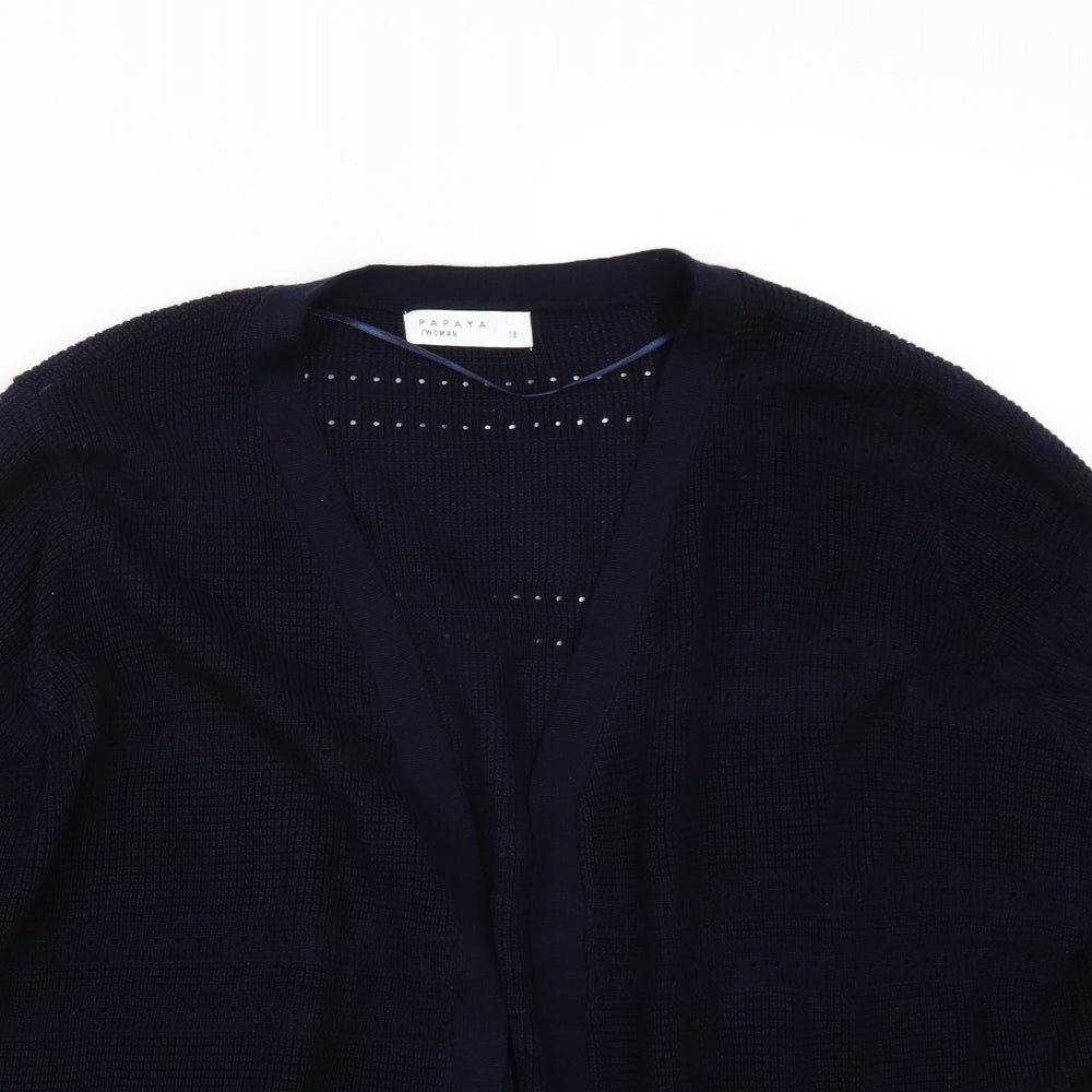 Papaya Womens Blue   Cardigan Jumper Size 18