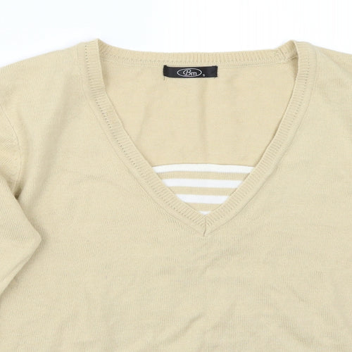 BM Womens Beige   Pullover Jumper Size S