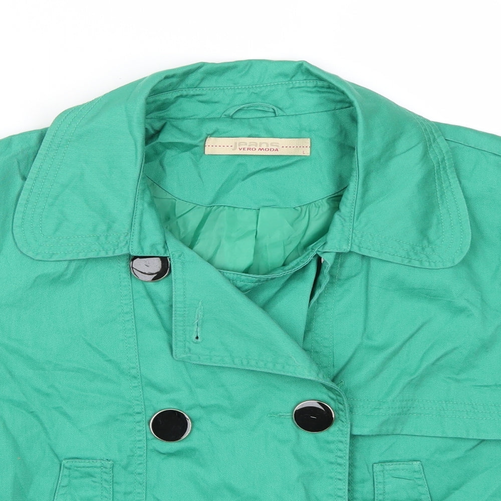 VERO MODA Womens Green   Jacket Coat Size L