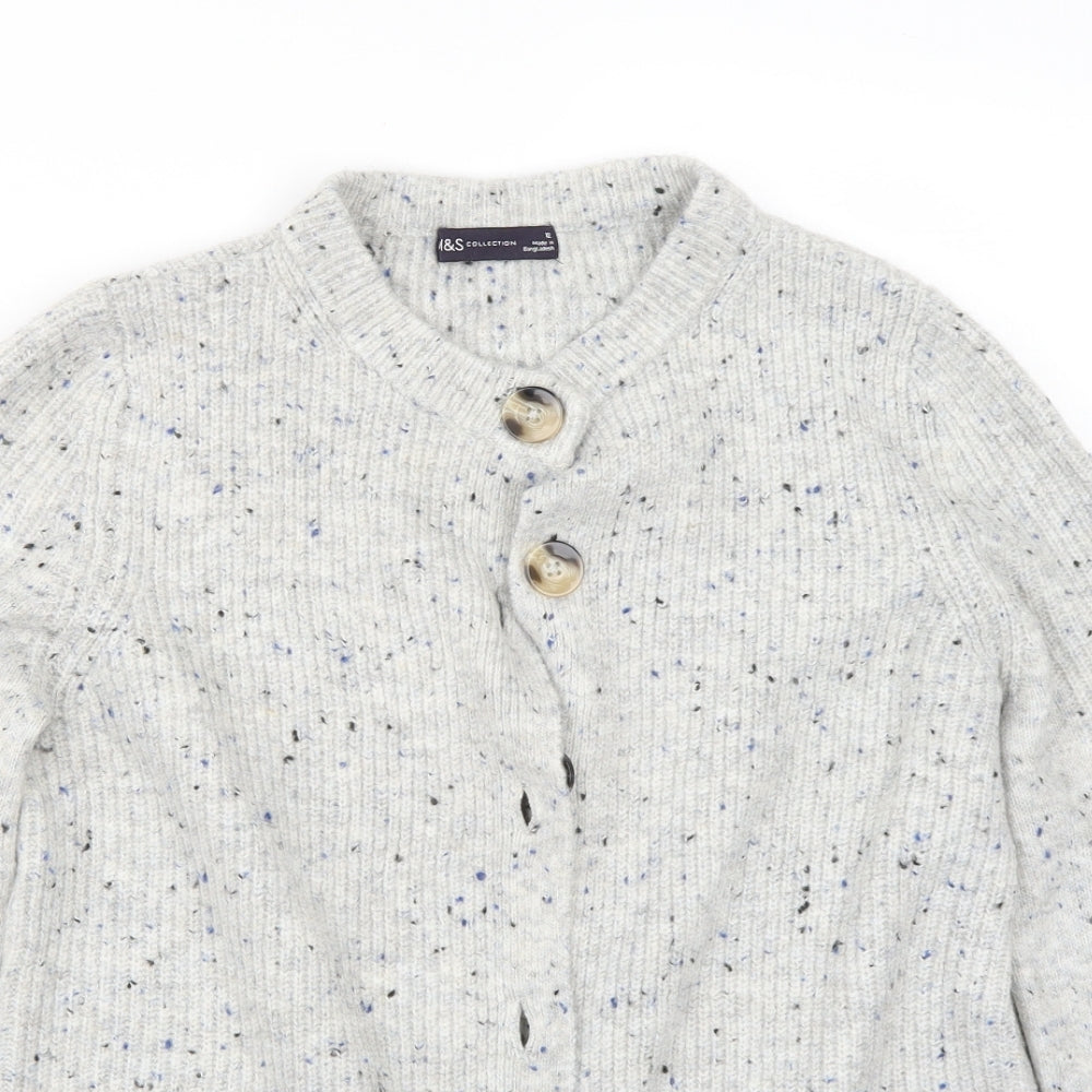 Marks and Spencer Womens Grey   Cardigan Jumper Size 12