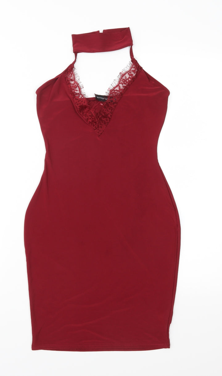PRETTYLITTLETHING Womens Red Sheath Size 6