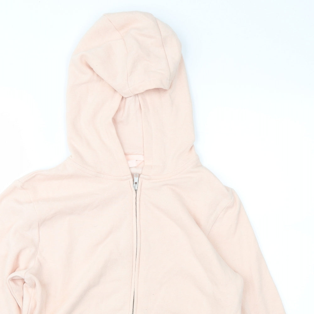 NEXT Girls Pink  Jersey Full Zip Hoodie Size 13 Years