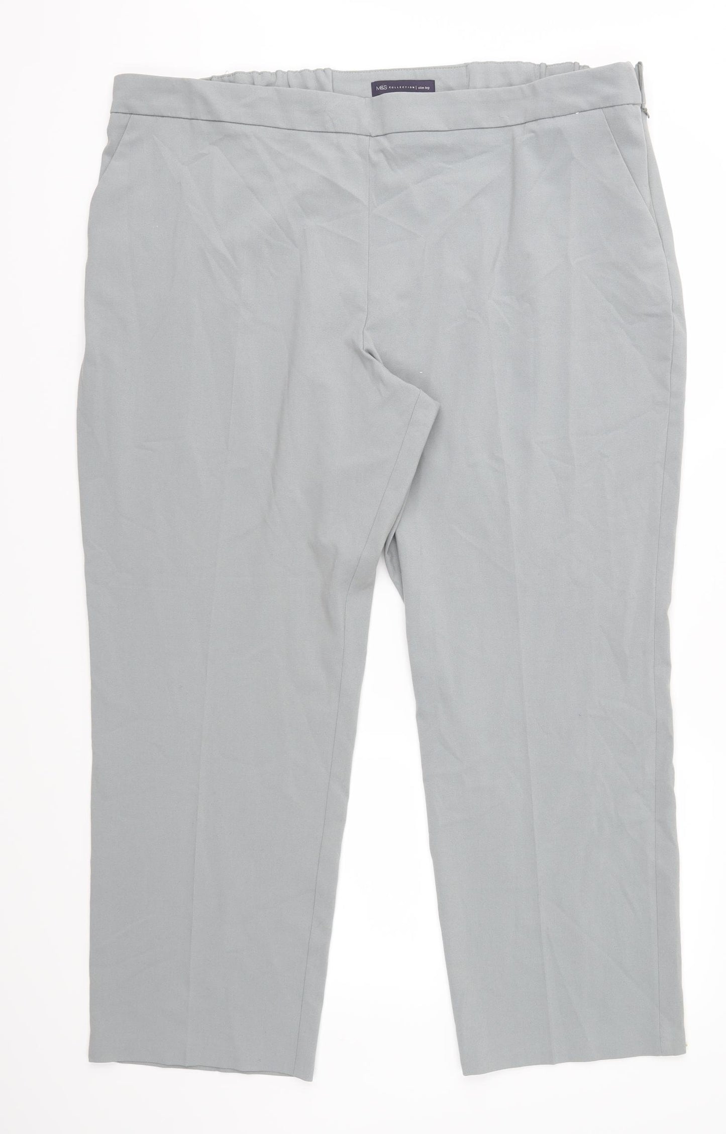 Marks and Spencer Womens Grey   Trousers  Size 22 L28 in
